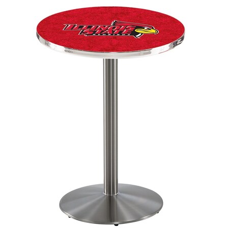 Holland Bar Stool Co 36" Stainless Steel Illinois State Pub Table L214S3628IllStU